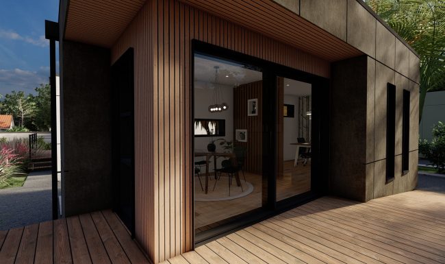 Homybox - espaces modulaires - module bureau - vue intérieur